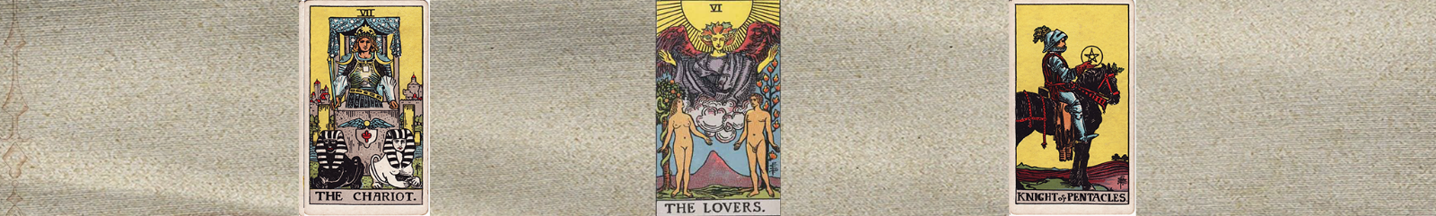 (the chariot, the lovers, knight of pentacles)