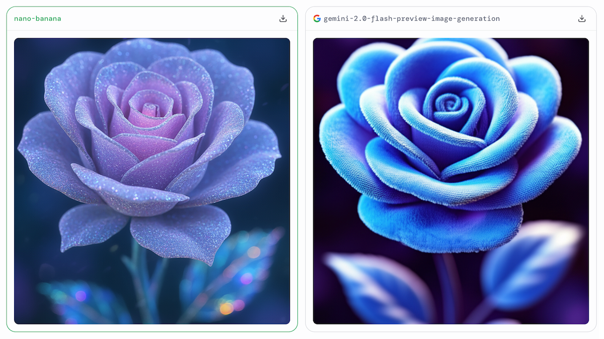 (좌) 나노 바나나 결과물, (우) Gemini 2.0 결과물