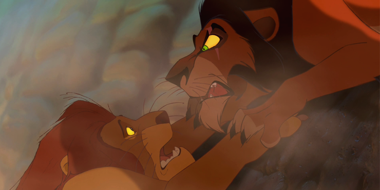 『라이온 킹』 애니메이션 속 장면 (왼쪽 무파사 오른쪽 스카) ⓒDisney