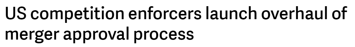 US competition enforcers launch overhaul of merger approval process - The Verge