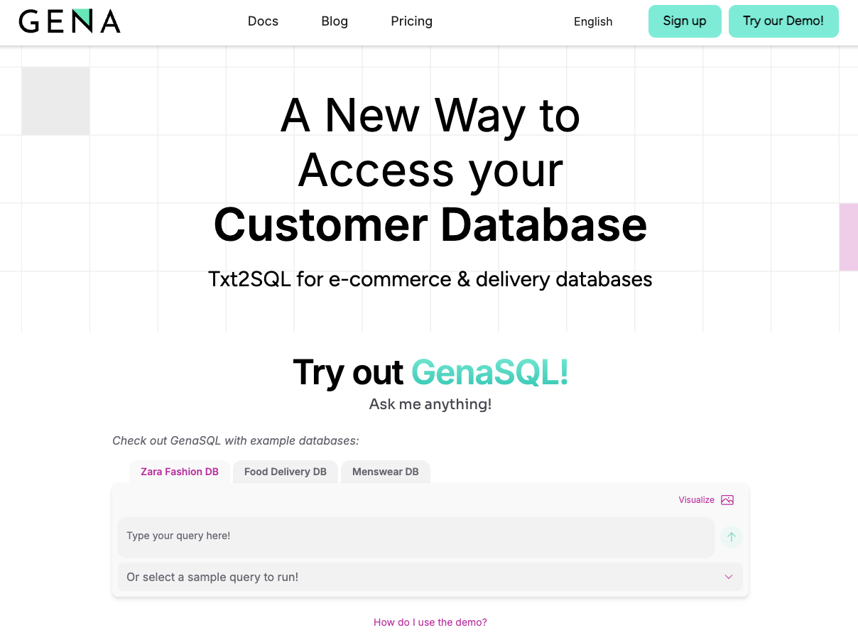 AI를 사용해 텍스트로 SQL을 만드는 기술을 연구했다.