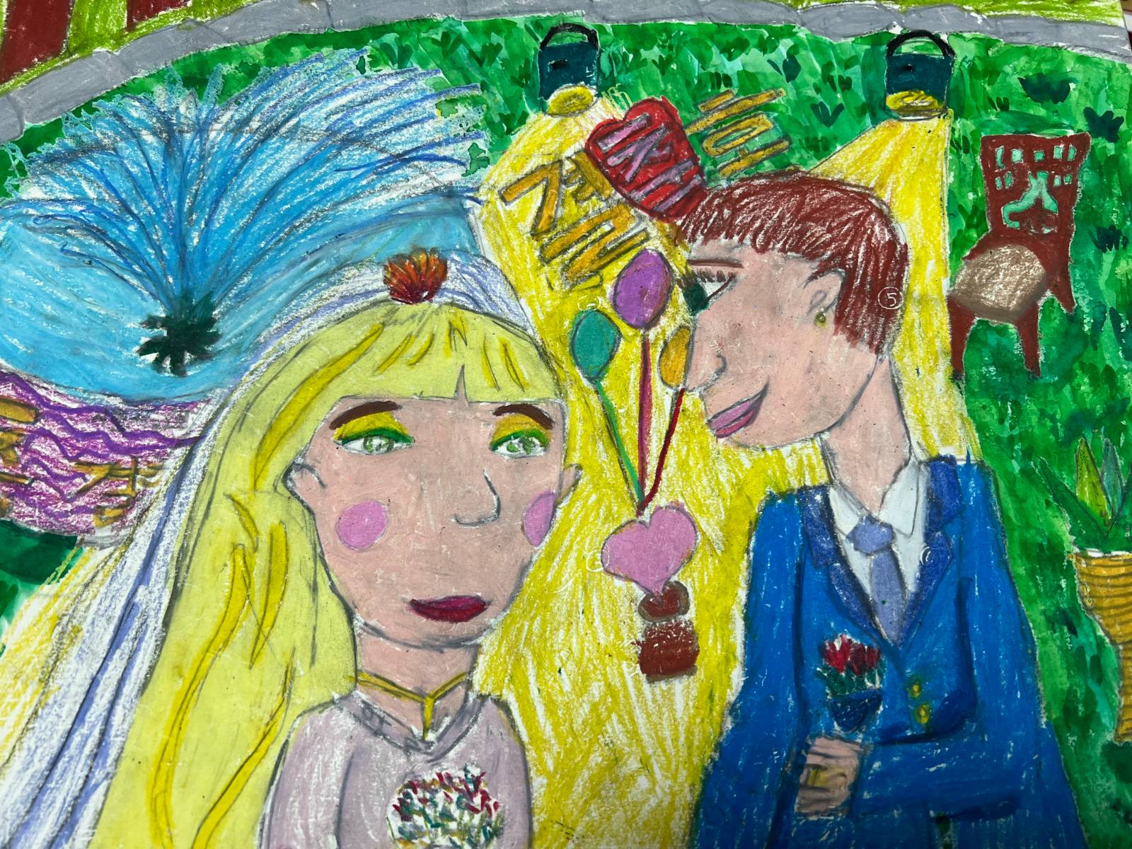 결혼식을 보고 그린 그림- 여섯 살 때 그림