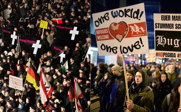 2015년 파리테러 당시 독일의 반이슬람 시위와 반이슬람 시위에 대한 반대시위/국제신문