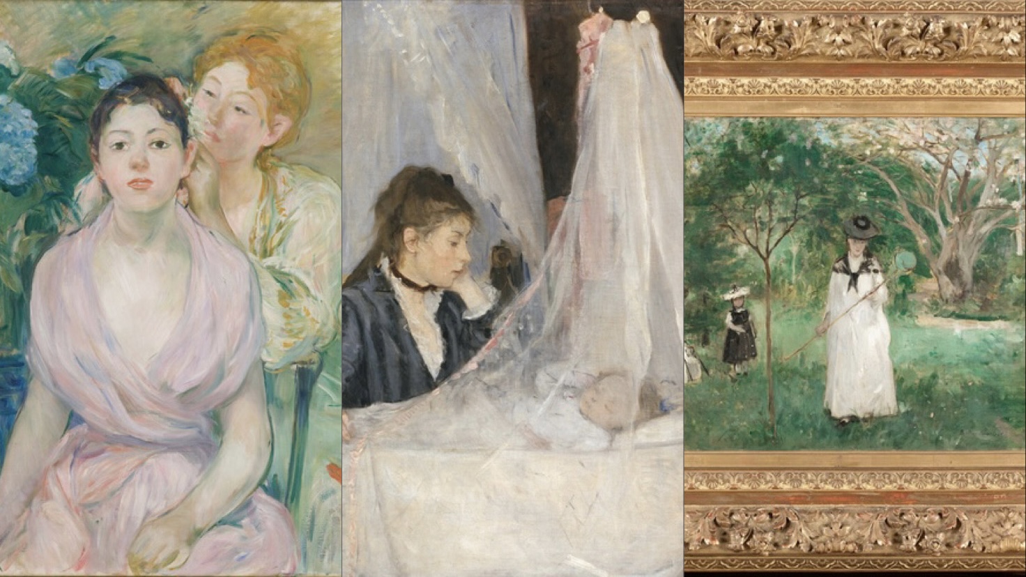 모리조의 <수국(두 자매)> , <요람>, <나비채집>