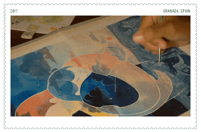 'Good morning, Good night'을 그리던 모습