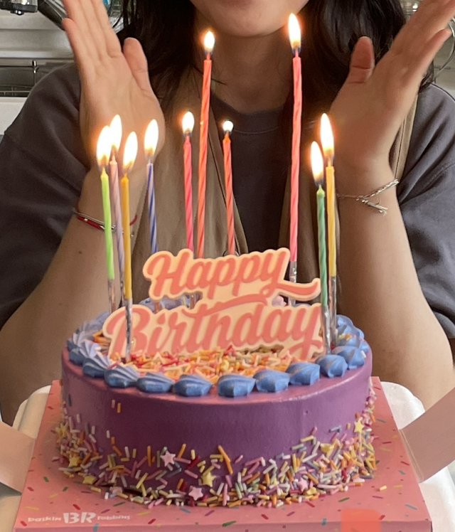 동료의 생일 케이크