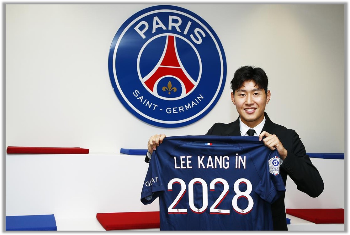 PSG(파리 생제르맹)으로 이적한 축구선수 이강인 (출처 : 구글링)