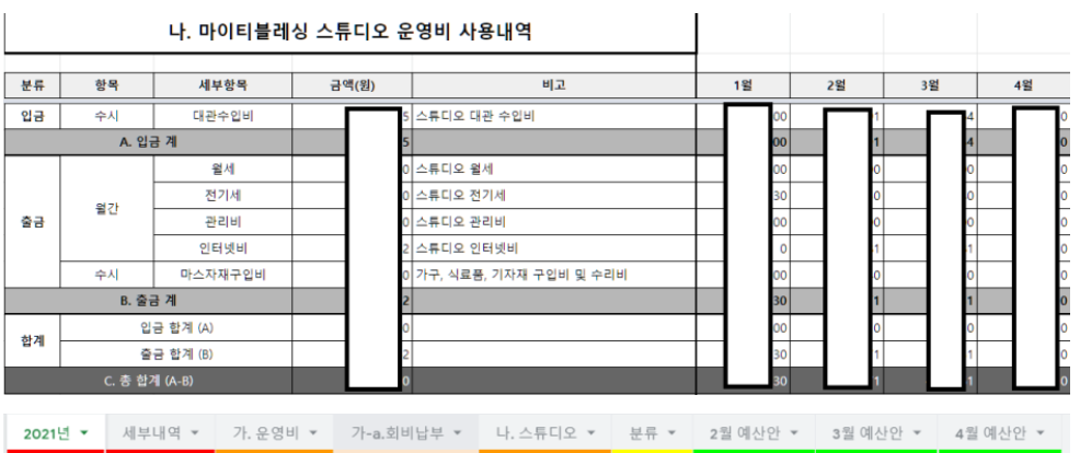 회계 내역을 체계적으로 관리해야지!