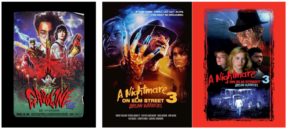 (좌) 키 포스터  /   (우) A Nightmare on ELM STREET 3