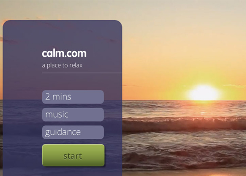 calm의 초기 웹사이트 UI (이미지 클릭 시 링크 이동)