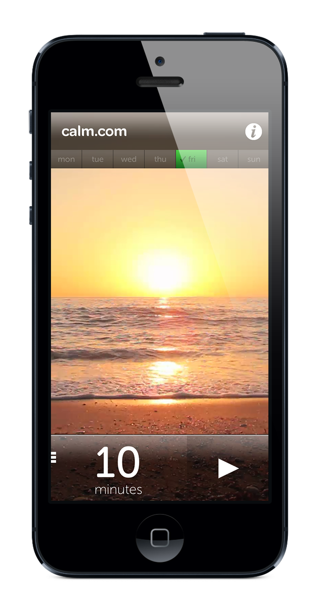 calm의 초창기 앱 UI (이미지 클릭 시 링크 이동)