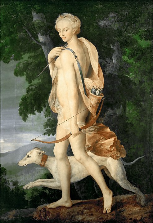 Diana the Huntress- School of Fontainebleau, 1550–1560, (Louvre) ⓒPublic domain.  