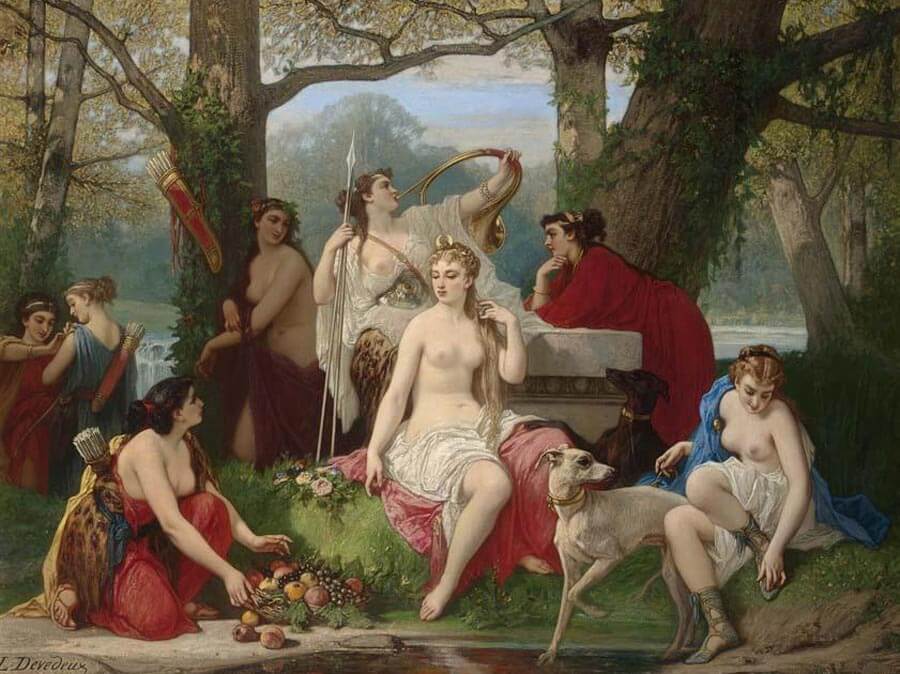 Diana's Bath Louis Devedeux (1820-1874 French)  ⓒPublic domain.  
