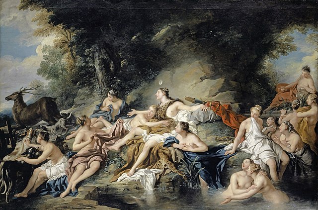 악타이온에게 놀란 다이애나 , 장 프랑수아 드 트로이(Diana surprised by Actaeon
, by Jean François de Troy) , 1734  