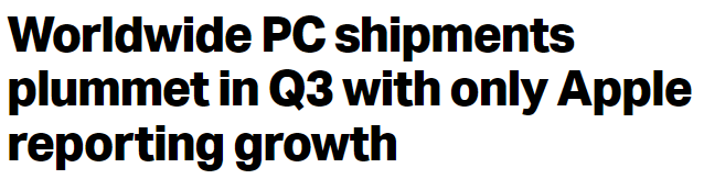 https://techcrunch.com/2022/10/10/worldwide-pc-shipments-plummet-in-q3-with-only-apple-reporting-growth/