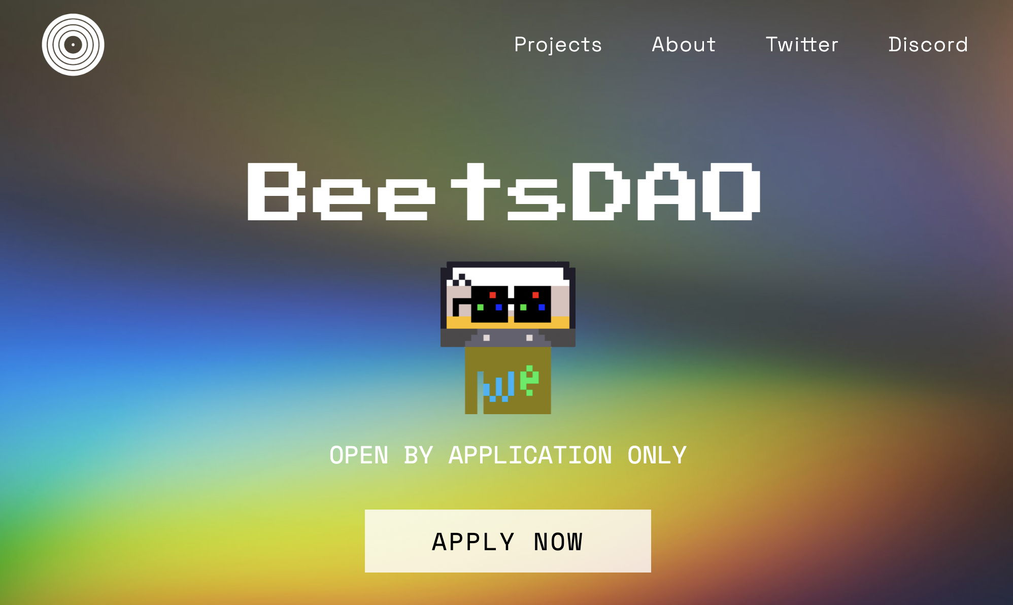 BeetsDAO 공식 홈페이지 메인 화면