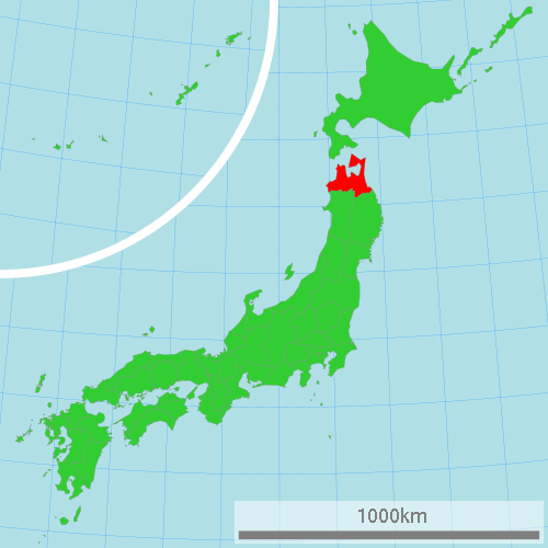 빨간색이 아오모리현. 그 위가 홋카이도(북해도)입니다.