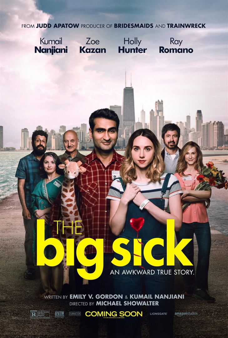 <The Big Sick>은 2017년 1월 선댄스 영화제 프리미어 상영후 6월 23일 작게 개봉, 단 5백만 달러의 제작비로 글로벌 박스오피스 5천6백만 달러를 기록하며 당해 독립 영화중 가장 큰 수익을 거두었으며, 오스카 최고각본상 노미네이션까지 이루어냈다는 사실!
