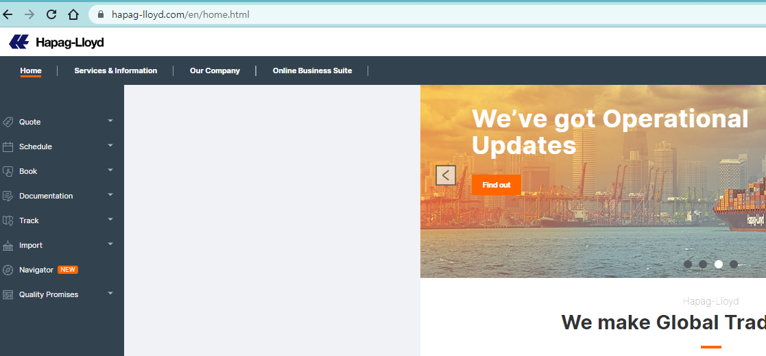 Hapag-Lloyd Homepage