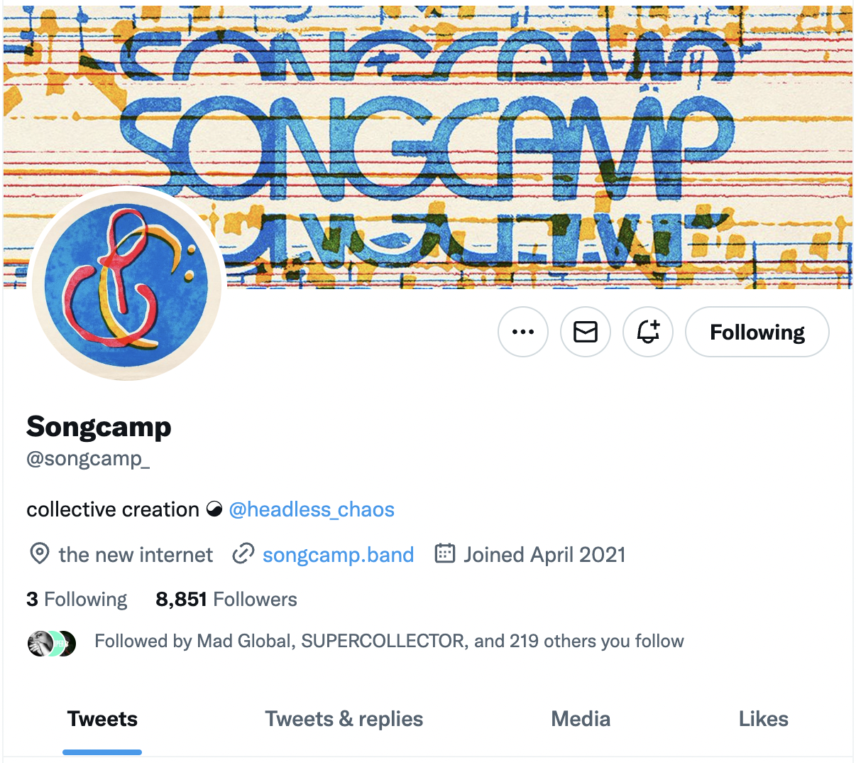 Songcamp 트위터 계정