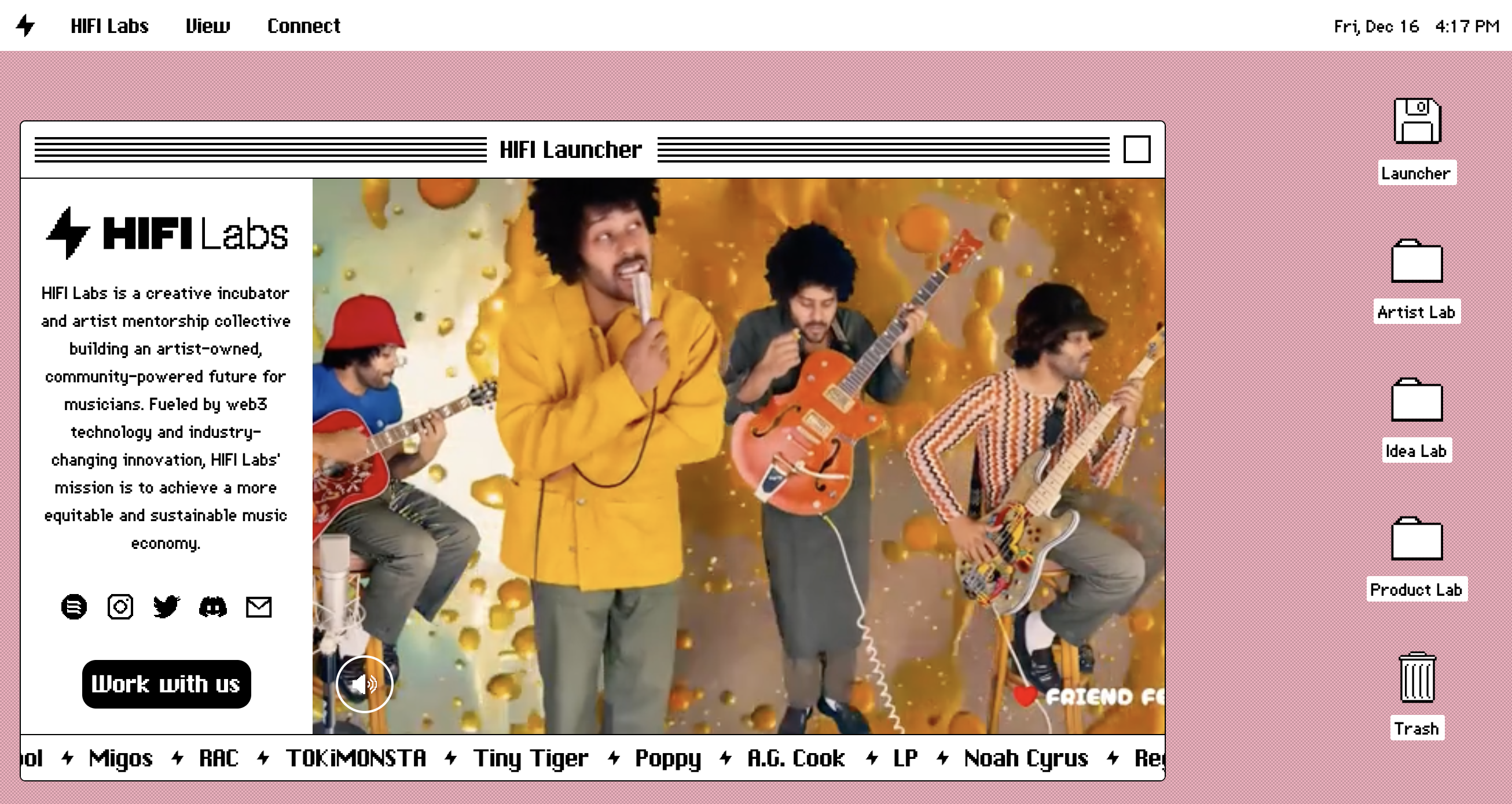 하이파이랩스 메인 페이지