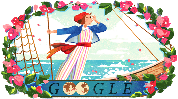 잔느 바레의 280주년 기념 구글 로고 ⓒ Google
