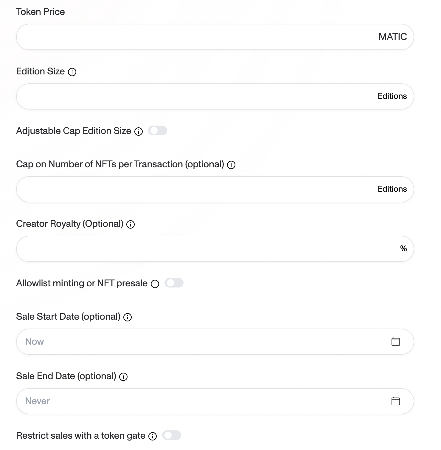 Editions NFT 발행할 시 작성해야 할 계약서 양식