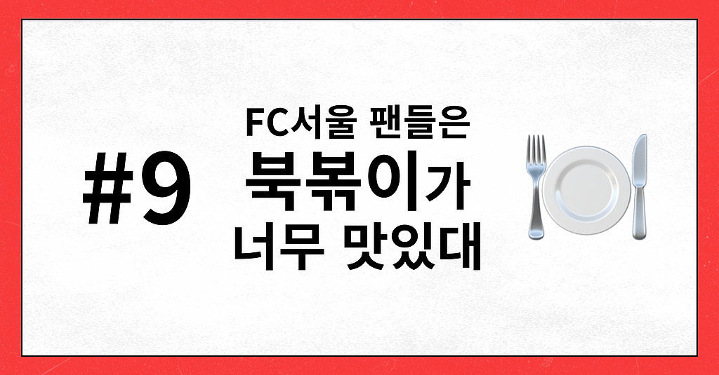 #9 FC서울 팬들은 북볶이가 너무 맛있대의 썸네일 이미지