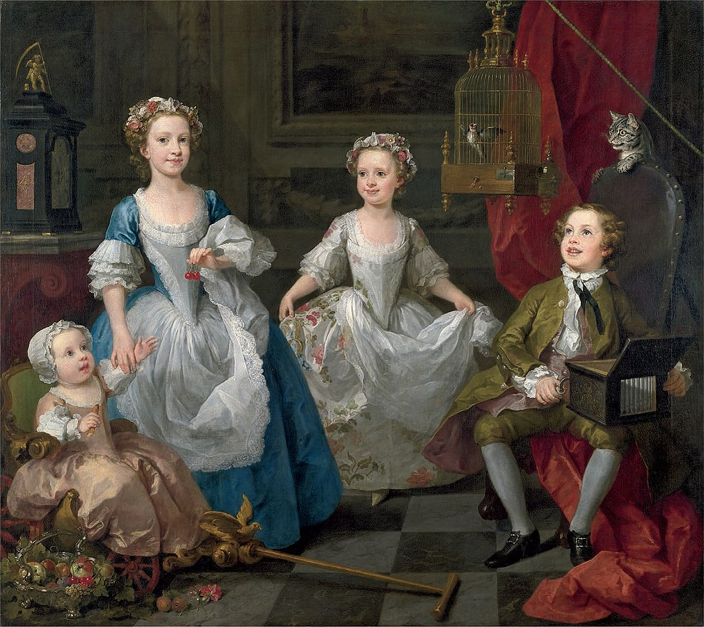   18세기 여성과 남성 의복  The Graham Children by William Hogarth ⓒwiki  