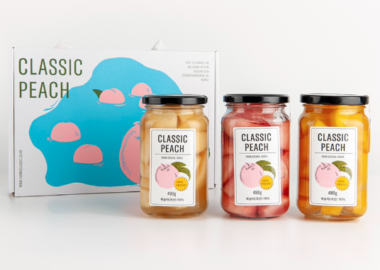 클래식농원(복숭아 병조림 2개 세트)_19,900원