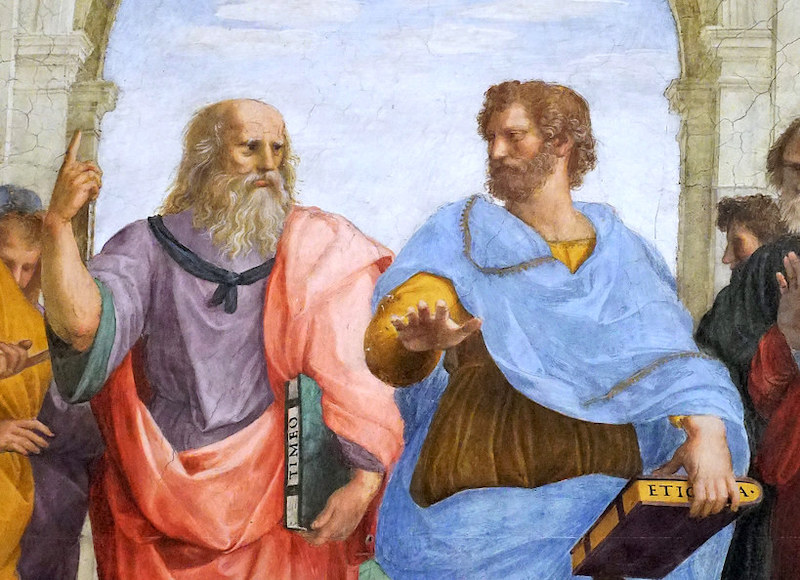 <아카데미의 플라톤(왼쪽)과 아리스토텔레스(오른쪽)>