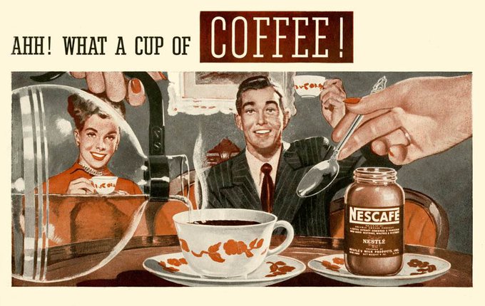 옛 네스카페 커피 광고
