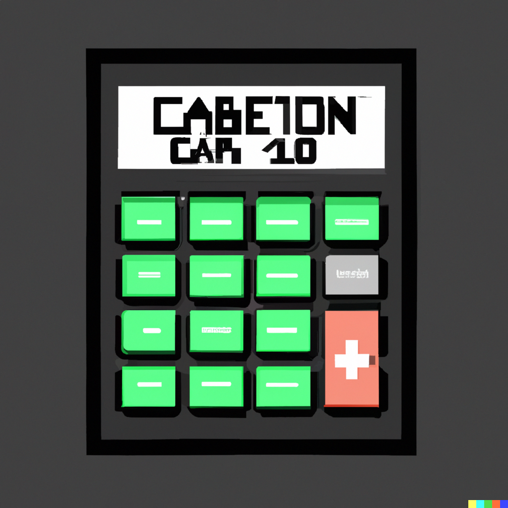 Illustrated by DALL·E (Keyword : The Carbon Calculator, pixel art style)