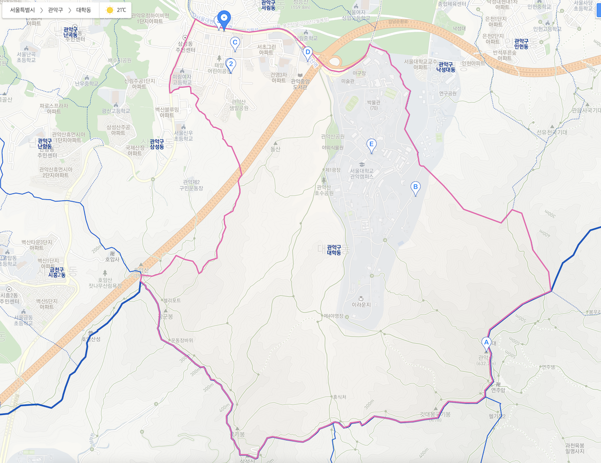 서울대학교 관악캠퍼스의 대부분은 '관악구 대학동'입니다.