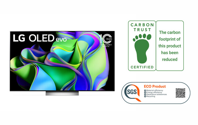 엘지(LG)전자의 올레드 에보 텔레비전이 유럽 비영리 인증기관 영국 카본트러스트와 스위스 에스지에스(SGS)로 부터 환경 제품 인증을 받았다.&nbsp;