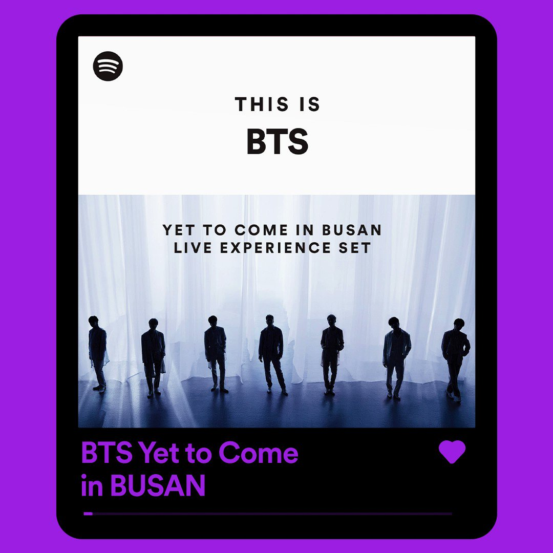 2022년 10월 27일~11월 4일까지 진행 된 Spotify 플레이리스트 'BTS in BUSAN'