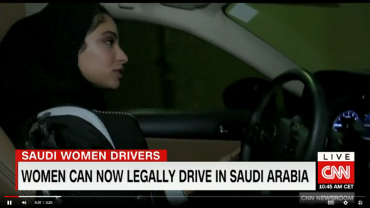 사우디아라비아에서 여성 운전이 합법화됐다 ⓒ CNN 캡쳐, MoneyS
