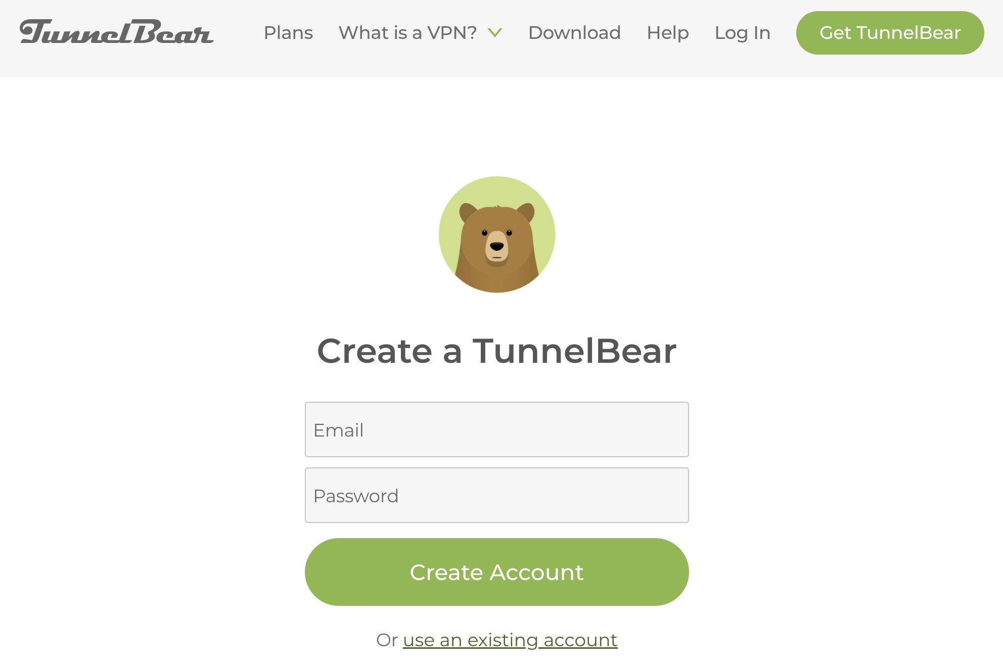 TunnelBear 회원가입