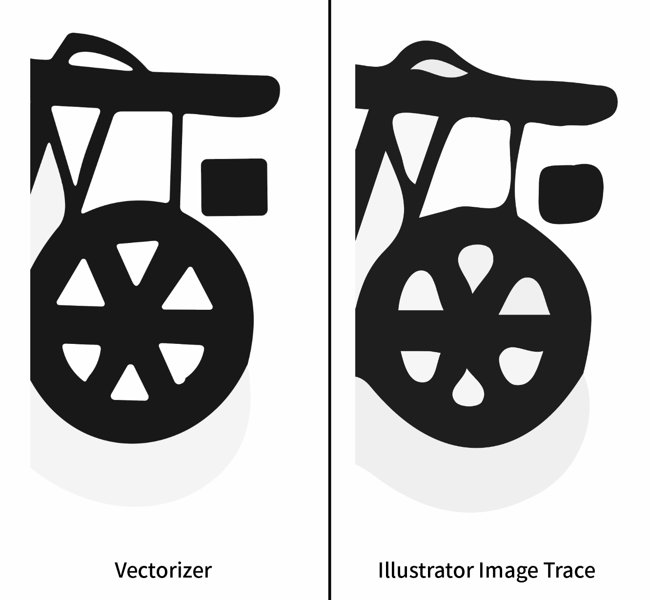 Vectorizer vs Illustrator Image Trace