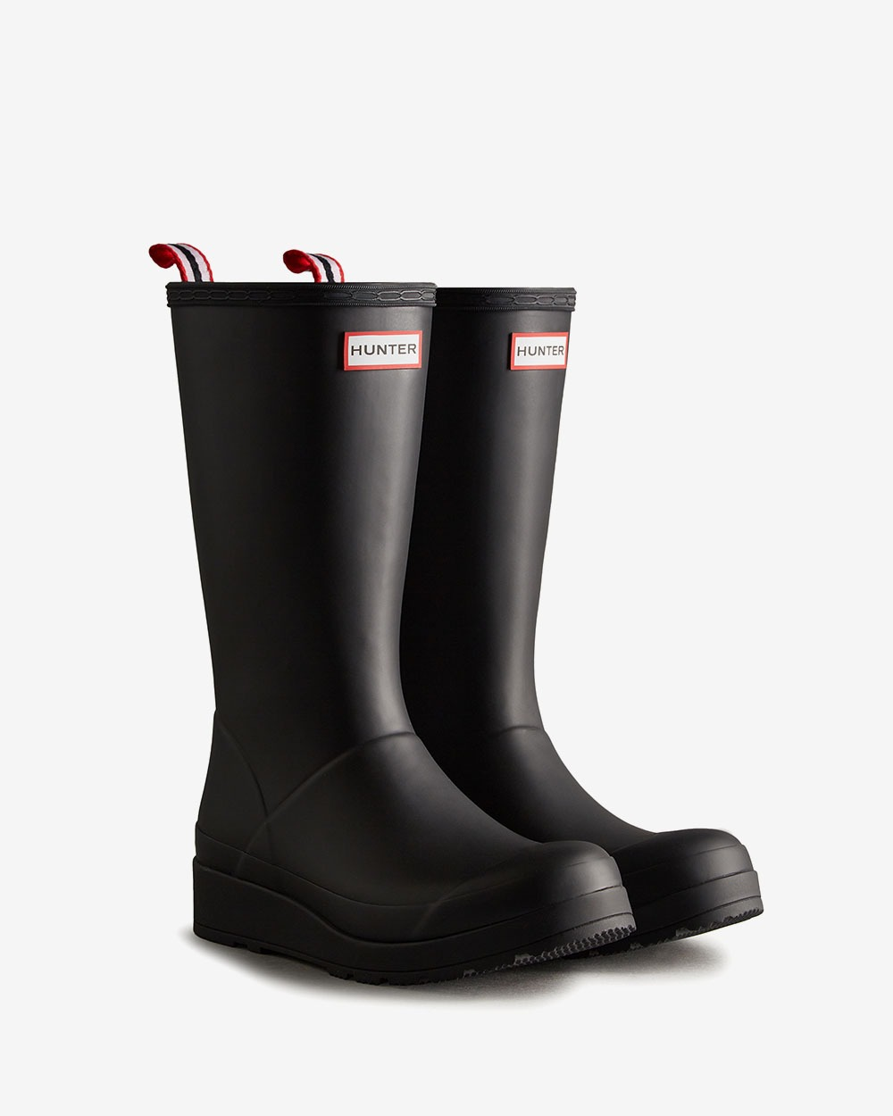 Hunter Play Tall Wellington Rain Boots Black