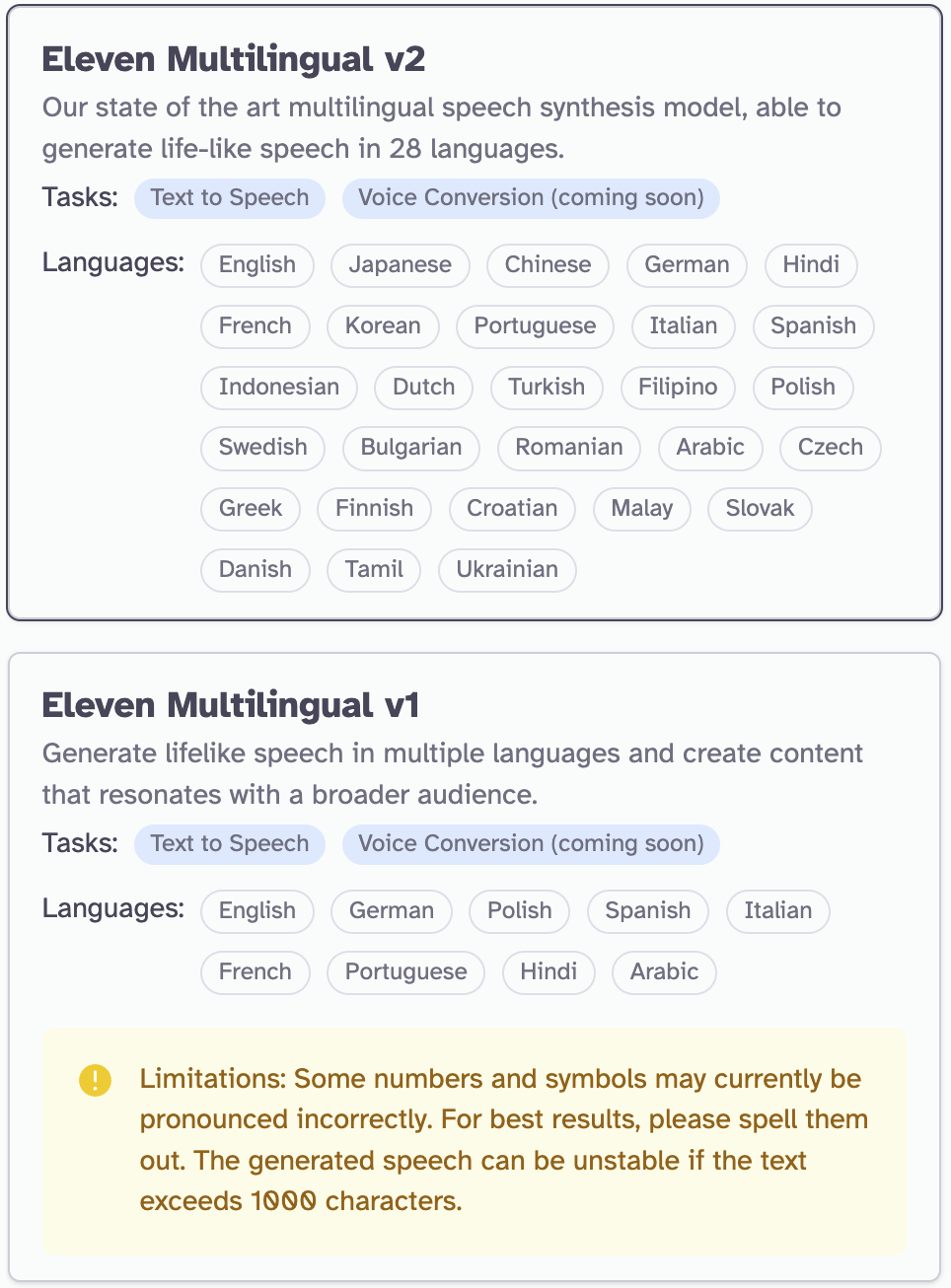 Eleven Multilingual v2