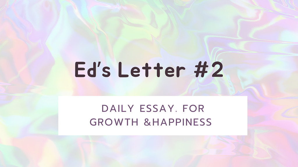 Ed’s Letter #2 - 마음도 더러워집니다의 썸네일 이미지