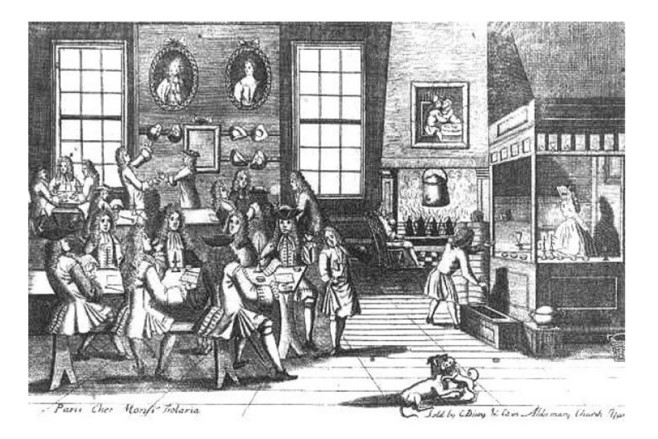 17세기 런던의 커피하우스 /사진 출처 <매혹과 잔혹의 커피사> 을유문화사