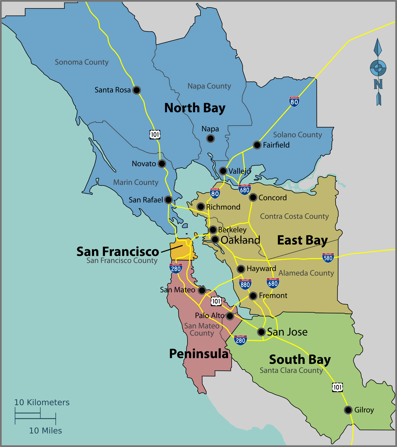 Bay Area ๊ตฌ์ฑ Map