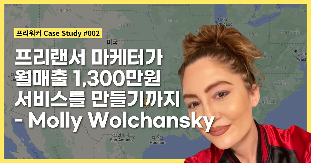 프리랜서 마케터가 월매출 1,300만원 서비스를 만들기까지 - Molly Wolchansky의 썸네일 이미지