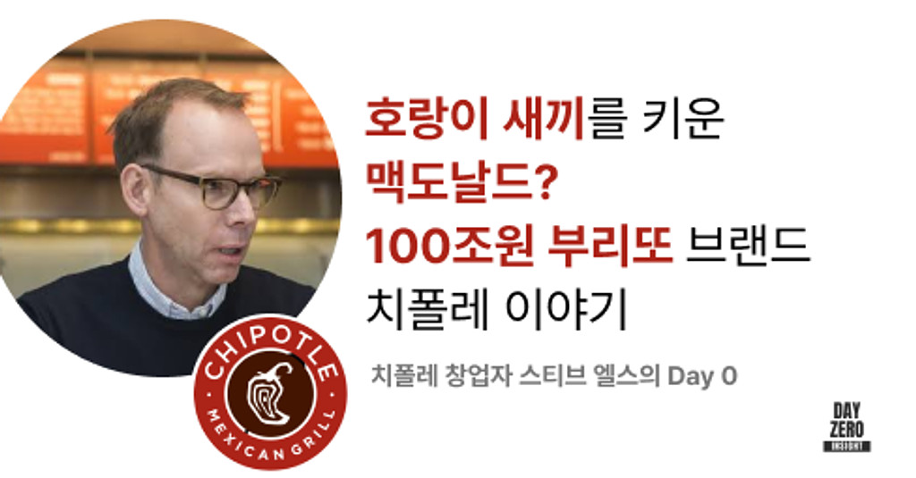 🌯 호랑이 새끼를 키운 맥도날드? 100조원 부리또 브랜드 치폴레 이야기의 썸네일 이미지