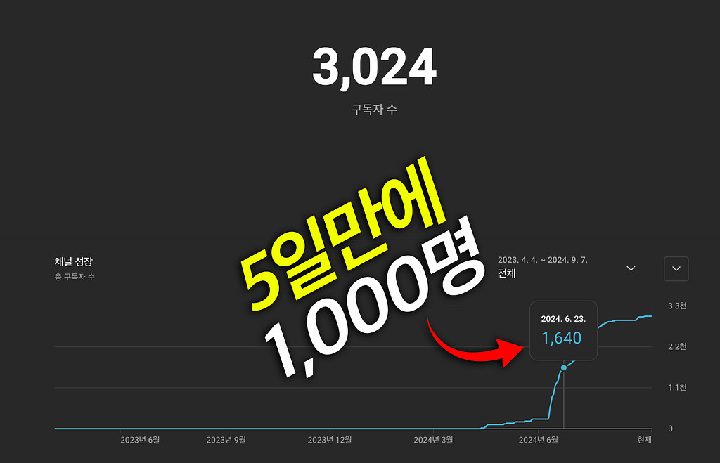 5일 만에 유튜브 구독자 1,000명을 달성한 방법의 썸네일 이미지