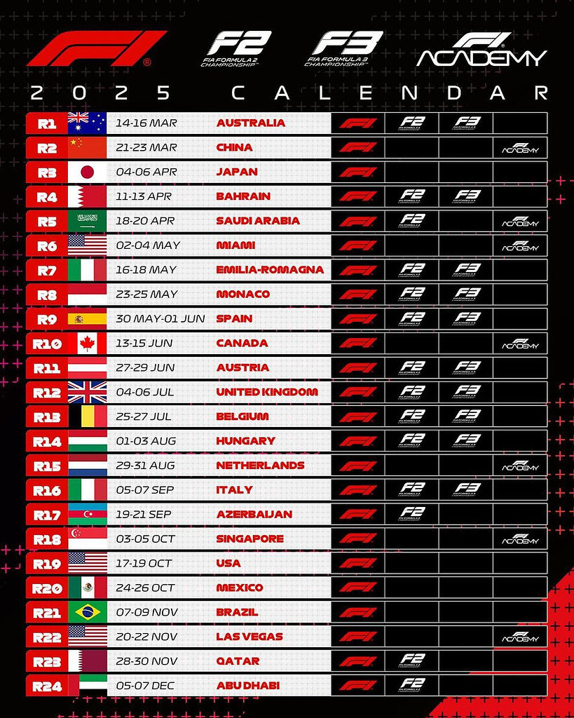 📻 F1 팟캐스트 ‘피트인’ 개설 / 25년 일정 캘린더 발표의 썸네일 이미지