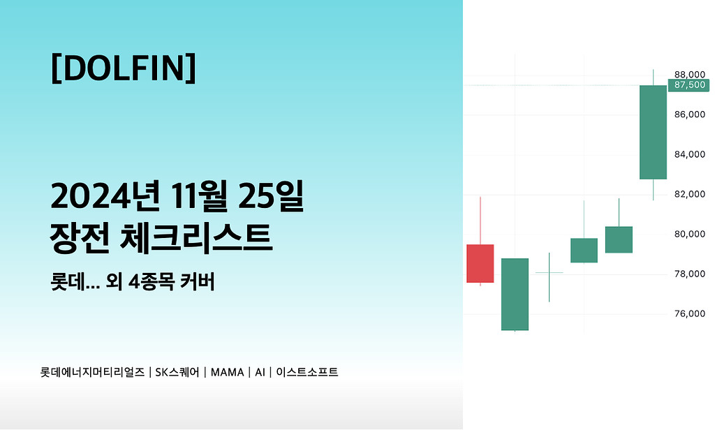 🐬[DOLFIN] 11월 25일 장전 체크리스트의 썸네일 이미지