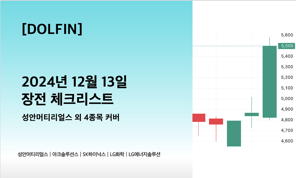 🐬[DOLFIN] 12월 13일 장전 체크리스트의 썸네일 이미지